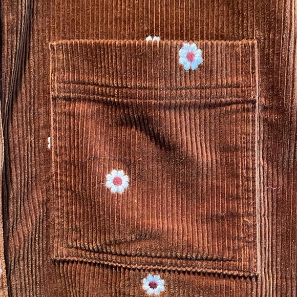Madewell Embroidered Corduroy Crop Shirt-Jacket 2X - Picture 2 of 6